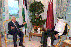 دیدار رئیس تشکیلات خودگردان فلسطین با امیر قطر 
