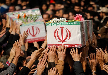 مراسم تشییع ١۵٠ شهید در دانشگاه تهران برگزار شد